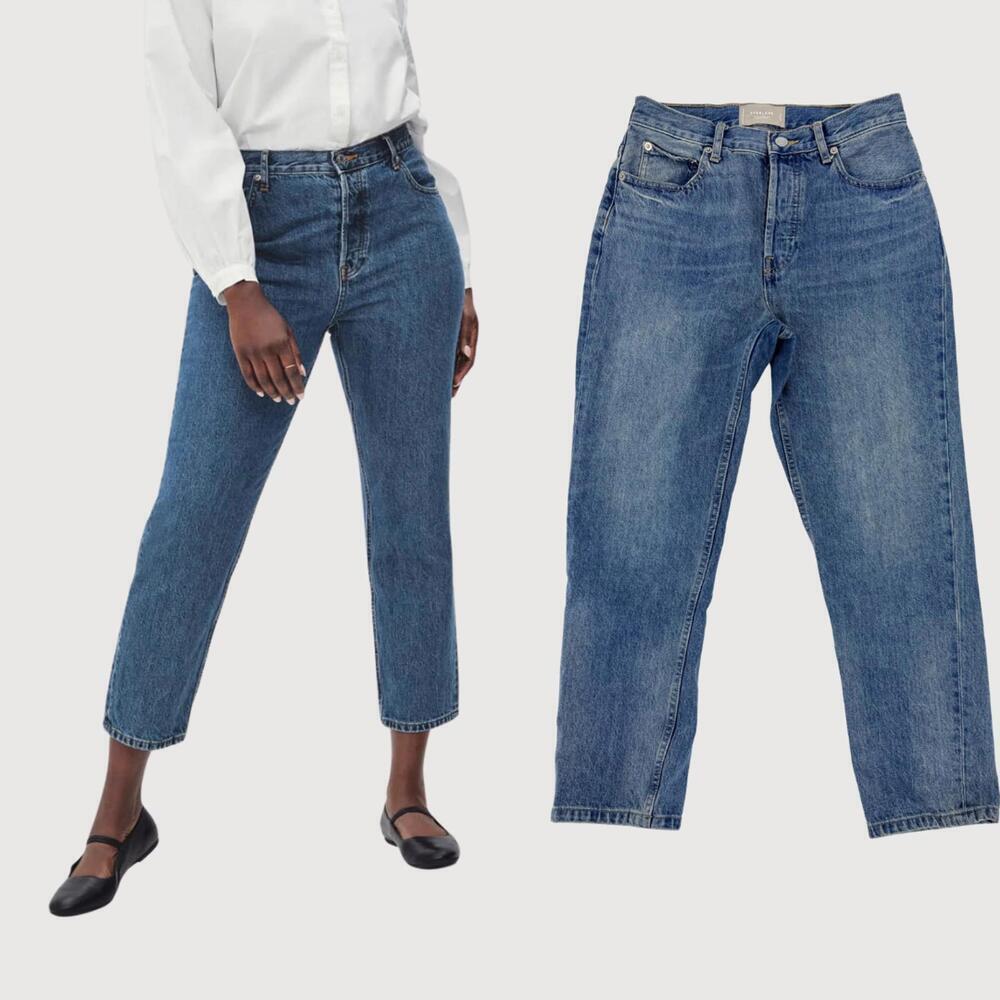 Everlane 90s Cheeky Jeans High Rise Ankle Medium Wash 26